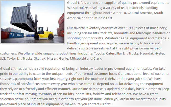 Global Lift Equipment Texas City